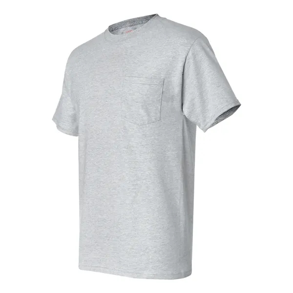 T-shirt with chest pocket made of 100% ring-spun cotton with double-needle... from ASI 84358 S&S Activewear