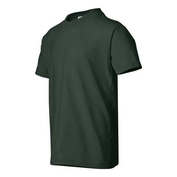 Youth-sized T-shirt made of cotton/poly with 5% recycled polyester from plastic... from ASI 84358 S&S Activewear