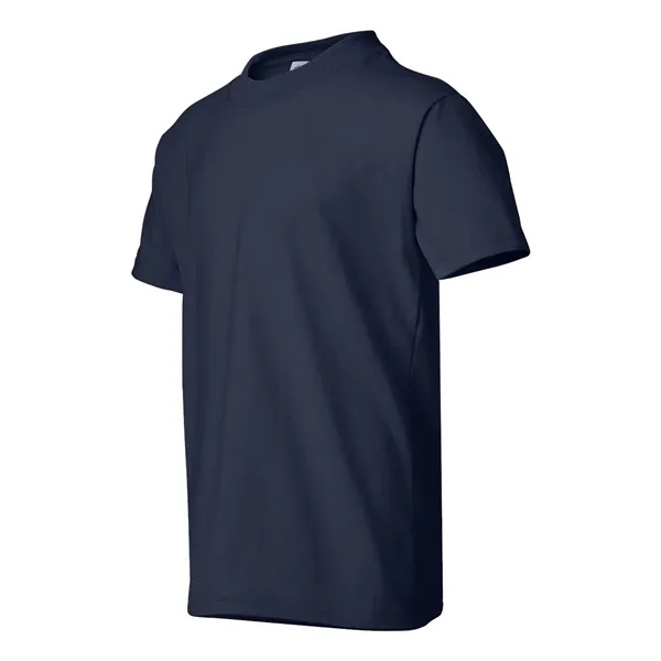 Youth-sized T-shirt made of cotton/poly with 5% recycled polyester from plastic... from ASI 84358 S&S Activewear