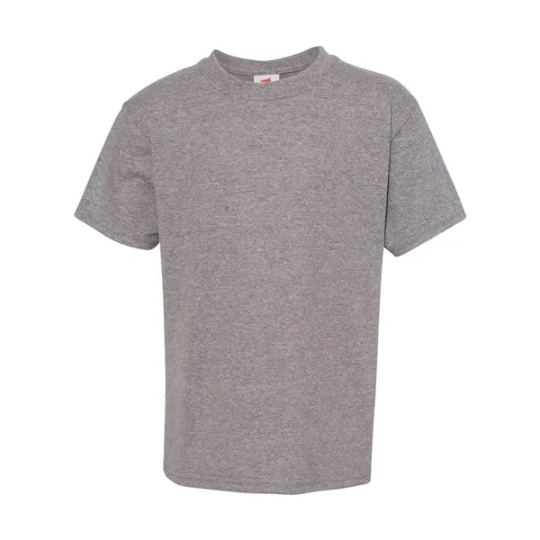 Youth-sized T-shirt made of cotton/poly with 5% recycled polyester from plastic... from ASI 84358 S&S Activewear