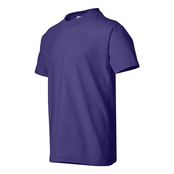 Youth-sized T-shirt made of cotton/poly with 5% recycled polyester from plastic... from ASI 84358 S&S Activewear
