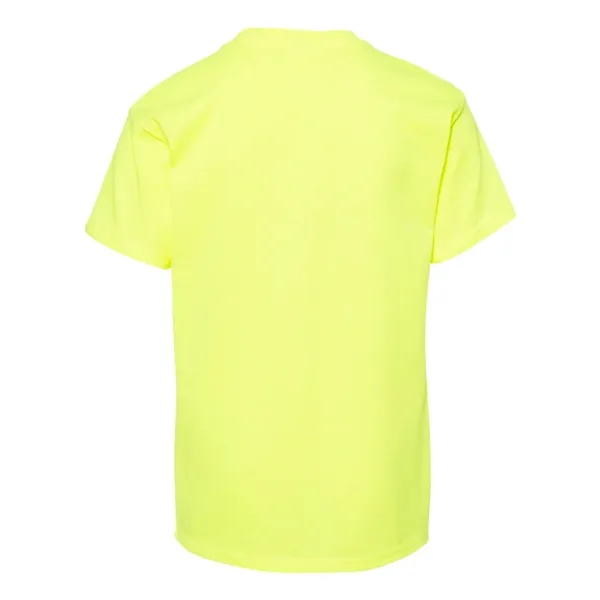 Youth-sized T-shirt made of cotton/poly with 5% recycled polyester from plastic... from ASI 84358 S&S Activewear