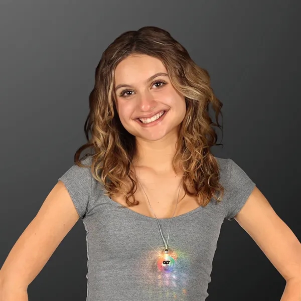 Acrylic Mini Disco Ball Necklace, Light Projecting; Blank & Imprint Pricing... from ASI 34194 ALightPromos