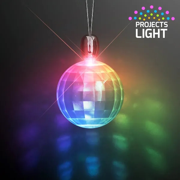 Acrylic Mini Disco Ball Necklace, Light Projecting; Blank & Imprint Pricing... from ASI 34194 ALightPromos