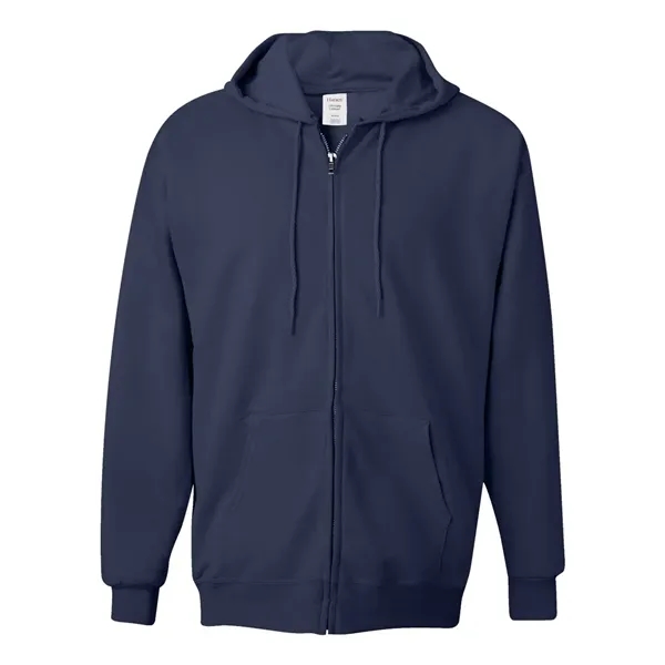 Full-zip hooded sweatshirt made of cotton/polyester fleece and low-pill, high-stitch density... from ASI 84358 S&S Activewear