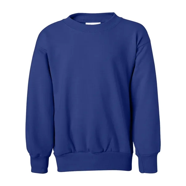 Youth crewneck fleece sweatshirt with double-needle stitching and tag-free neck label.... from ASI 84358 S&S Activewear