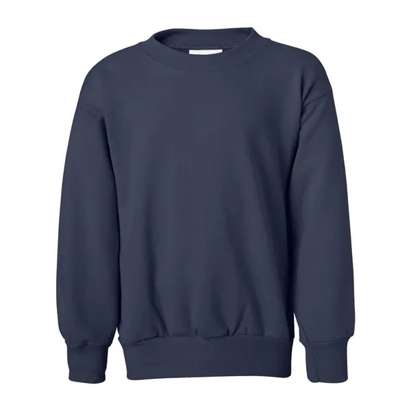 Youth crewneck fleece sweatshirt with double-needle stitching and tag-free neck label.... from ASI 84358 S&S Activewear