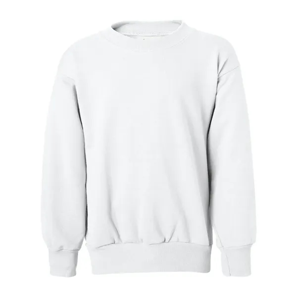 Youth crewneck fleece sweatshirt with double-needle stitching and tag-free neck label.... from ASI 84358 S&S Activewear