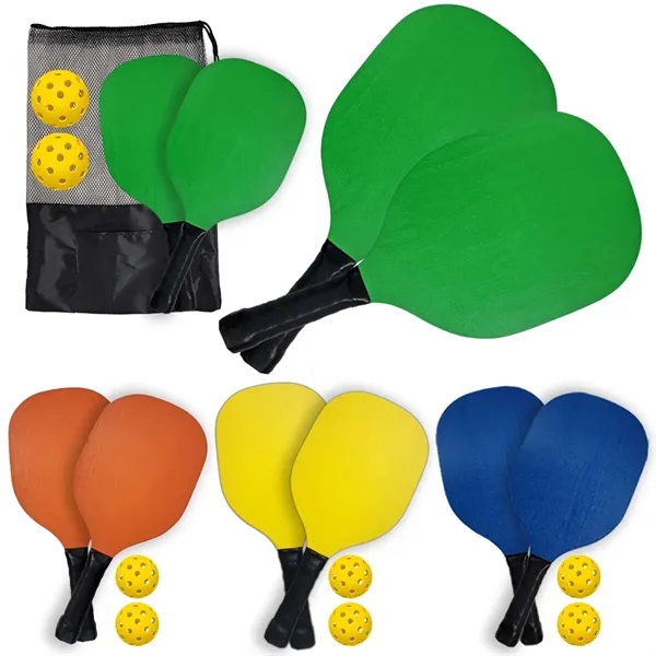 Includes Two Pickleball Paddles, Two Pickleballs And Mesh Pouch...Ready Inventory In... from ASI 45100 Chulani Promotional Products, Inc / Competitive Edge Innovations/Chulani