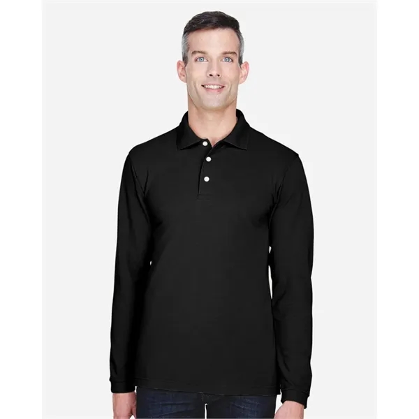 Harriton Easy Blend™ Long Sleeve Polo... from ASI 84358 S&S Activewear