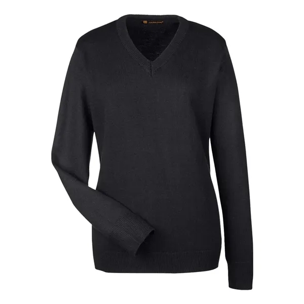 Harriton Womens Pilbloc V-Neck Sweater... from ASI 84358 S&S Activewear