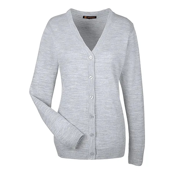 Harriton Women's Pilbloc V-Neck Button Cardigan Sweater... from ASI 84358 S&S Activewear