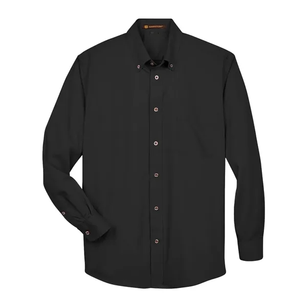 Harriton Easy Blend™ Long Sleeve Twill Shirt... from ASI 84358 S&S Activewear