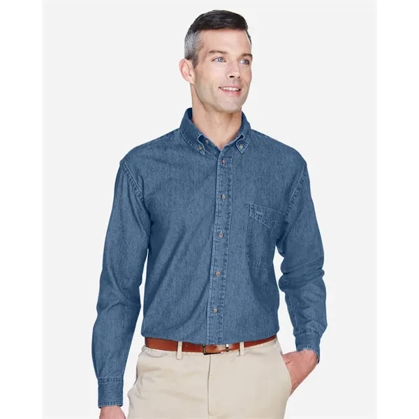 Harriton Long Sleeve Denim Shirt... from ASI 84358 S&S Activewear