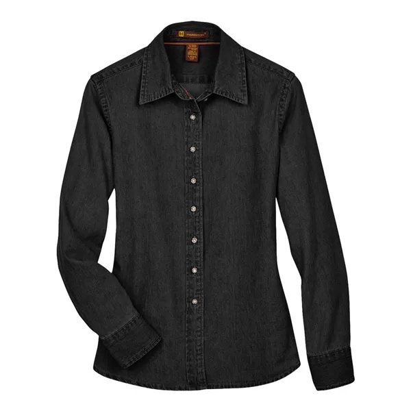 Harriton Women's Long-Sleeve Denim Shirt... from ASI 84358 S&S Activewear