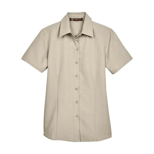 Harriton Women's Barbados Textured Camp Shirt... from ASI 84358 S&S Activewear