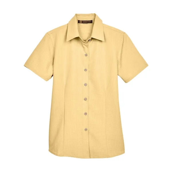 Harriton Women's Barbados Textured Camp Shirt... from ASI 84358 S&S Activewear
