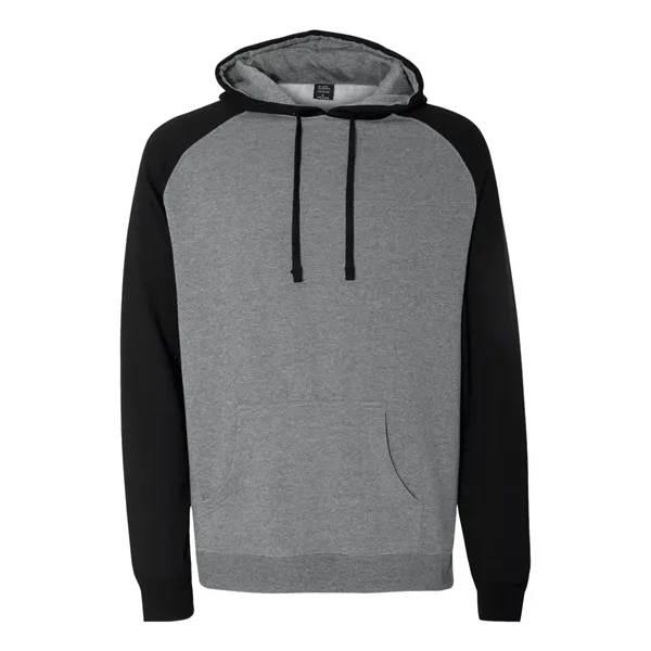 Raglan hooded pullover. Contrasting hood and sleeves. Blank product.... from ASI 84358 S&S Activewear