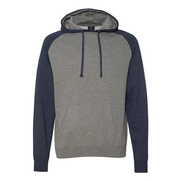 Raglan hooded pullover. Contrasting hood and sleeves. Blank product.... from ASI 84358 S&S Activewear