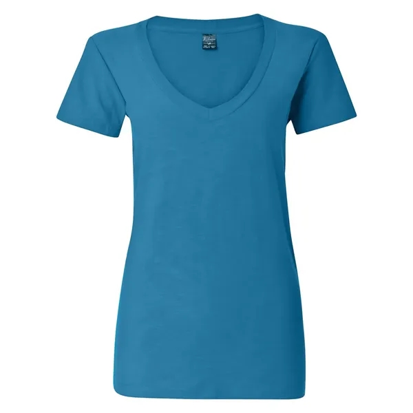 V-neck slub jersey t-shirt with self-fabric neck tape.... from ASI 84358 S&S Activewear