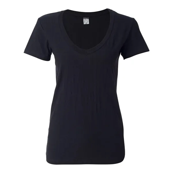 V-neck slub jersey t-shirt with self-fabric neck tape.... from ASI 84358 S&S Activewear