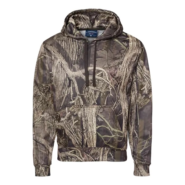 J. America Polyester Tailgate Hooded Pullover Sweatshirt, blank.... from ASI 84358 S&S Activewear