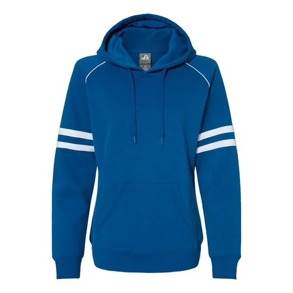 J. America Women's Varsity Fleece Piped Hooded Sweatshirt... from ASI 84358 S&S Activewear