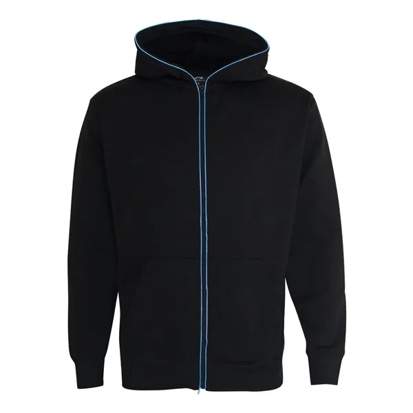 Zip-up hoodie with EL lit piping on the zipper placket and... from ASI 84358 S&S Activewear