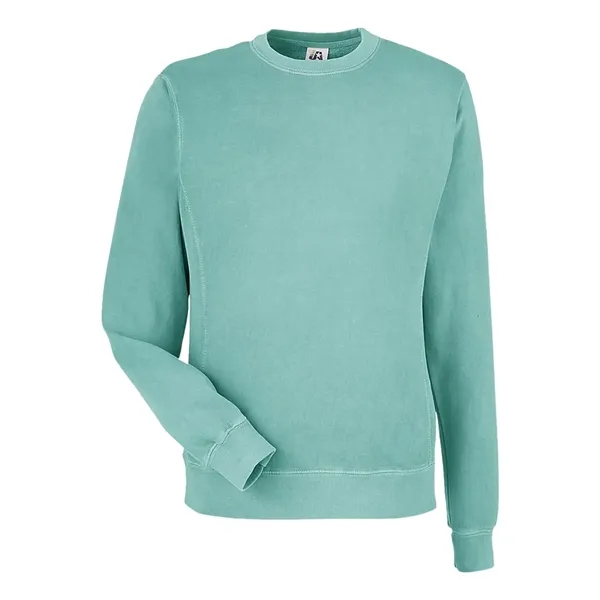 J. America Pigment-Dyed Fleece Crewneck Sweatshirt... from ASI 84358 S&S Activewear
