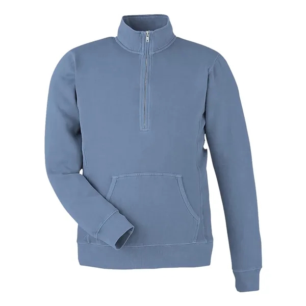 J. America Pigment-Dyed Fleece Quarter-Zip Pullover... from ASI 84358 S&S Activewear