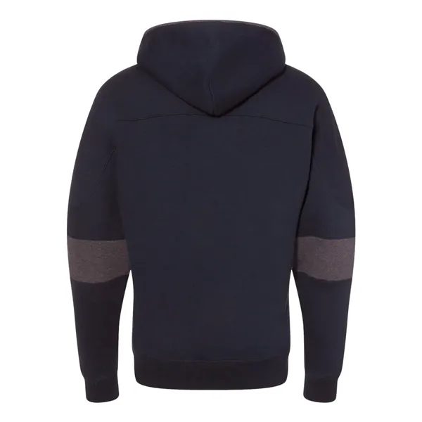 J. America Sport Lace Colorblocked Fleece Hooded Sweatshirt... from ASI 84358 S&S Activewear