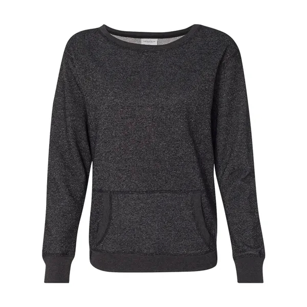 J. America Women's Glitter French Terry Crewneck Sweatshirt, blank.... from ASI 84358 S&S Activewear