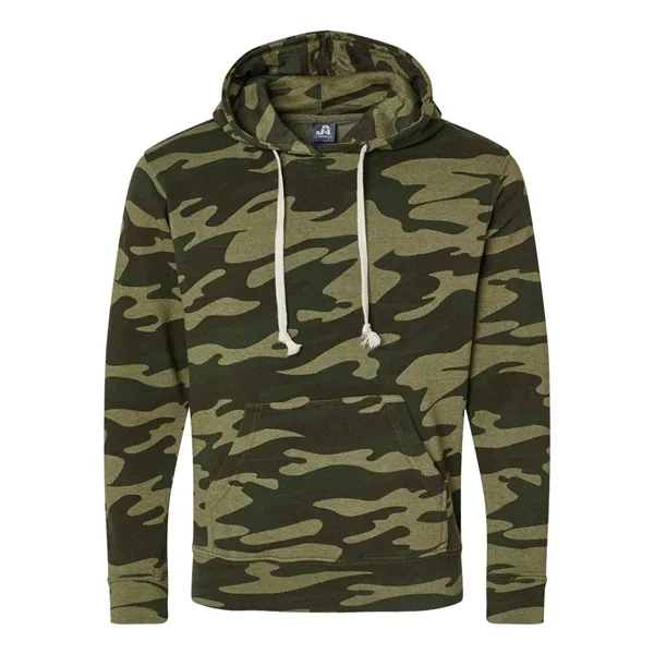 Triblend hooded pullover sweatshirt, coverstitched throughout, with a front pouch pocket... from ASI 84358 S&S Activewear