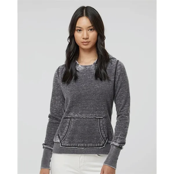 Pullover hooded sweatshirt with cut open neck detail and extra-long cuff... from ASI 84358 S&S Activewear