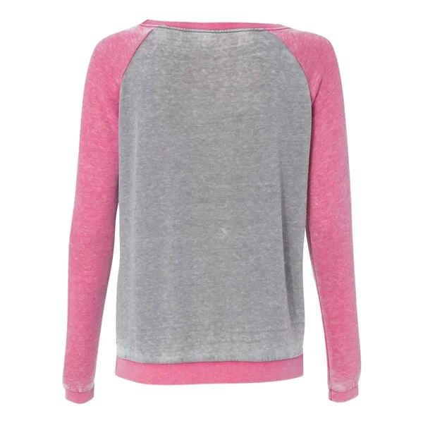 J. America Women's Zen Fleece Raglan Crewneck Sweatshirt, blank.... from ASI 84358 S&S Activewear