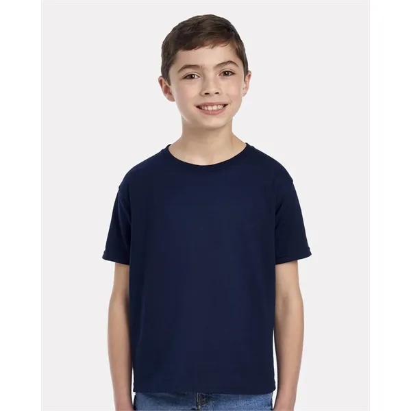 Youth 5.6 oz., 50% cotton / 50% polyester t-shirt. Blank product.... from ASI 84358 S&S Activewear