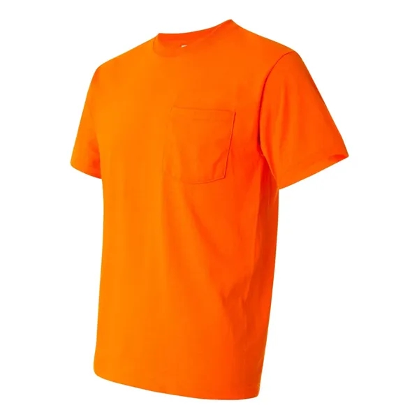 Adult heavyweight blend 5.6 oz., t-shirt with a left chest pocket.... from ASI 84358 S&S Activewear