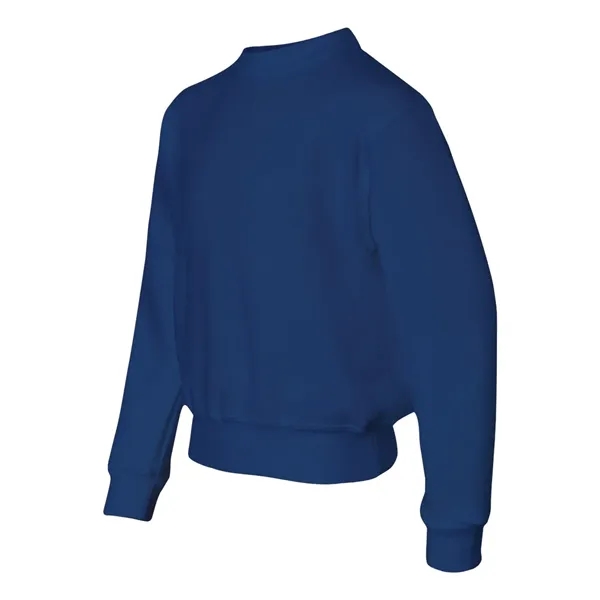 Youth 8.0 oz. 50% polyester/50% cotton crew neck sweatshirt. Blank product.... from ASI 84358 S&S Activewear