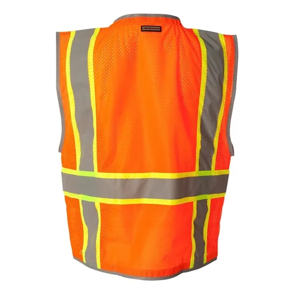 Lime Class 2 vest with reflective trim. Blank product.... from ASI 84358 S&S Activewear