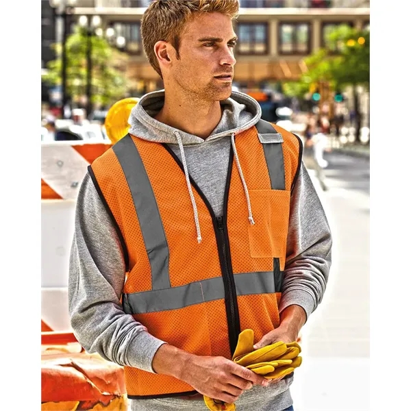 ML Kishigo Class 2 Economy Vest With Zipper Front, blank.... from ASI 84358 S&S Activewear