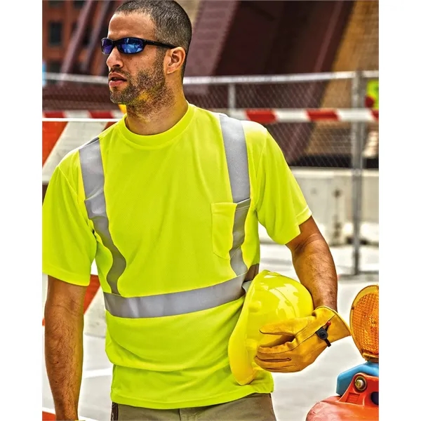 Micro fiber T-shirt with silver reflective tape. Blank product.... from ASI 84358 S&S Activewear