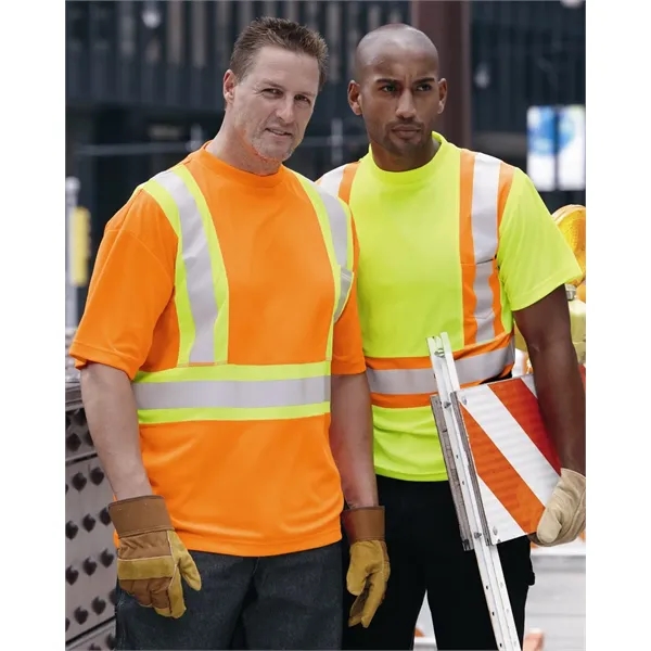 Class 2 T-Shirt with Flat Stitch Self-Fabric Panels... from ASI 84358 S&S Activewear