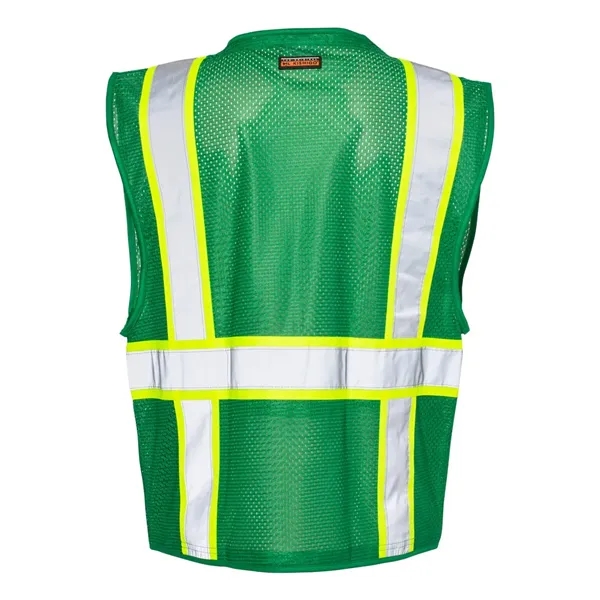 100% polyester mesh vest with 2" wide reflective material and multiple... from ASI 84358 S&S Activewear