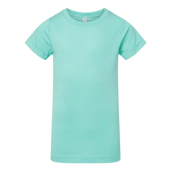 Girls' longer length t-shirt with taped neck. Blank product.... from ASI 84358 S&S Activewear
