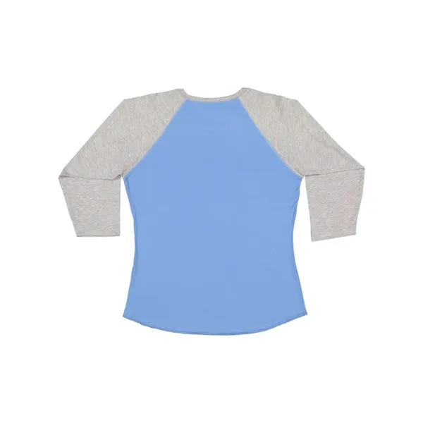 LAT Women's Fine Jersey 3/4 Sleeve Baseball T-Shirt, blank.... from ASI 84358 S&S Activewear