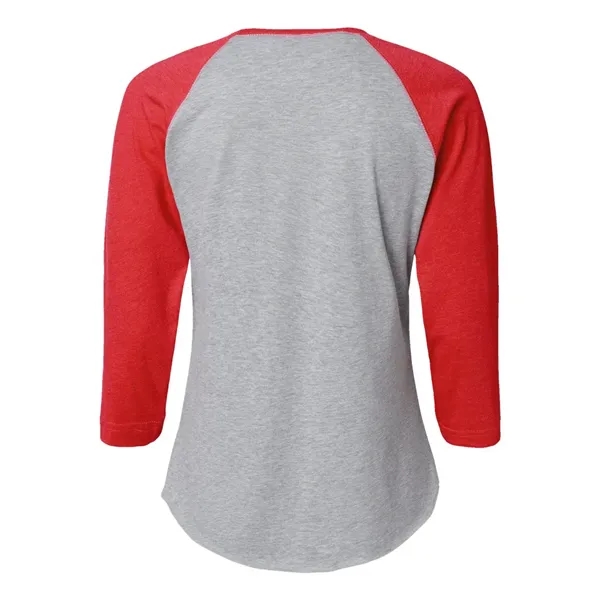 LAT Women's Fine Jersey 3/4 Sleeve Baseball T-Shirt, blank.... from ASI 84358 S&S Activewear