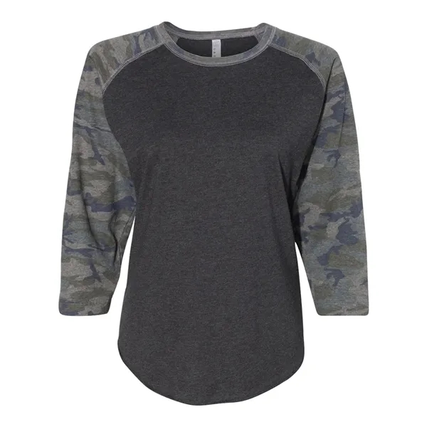 LAT Women's Fine Jersey 3/4 Sleeve Baseball T-Shirt, blank.... from ASI 84358 S&S Activewear