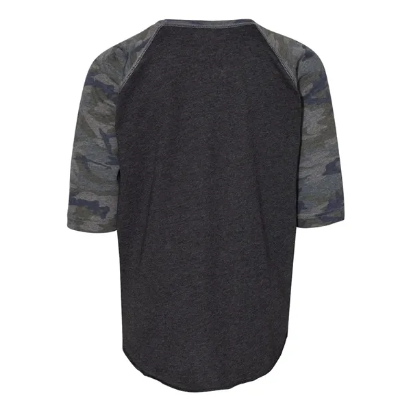 Youth size three quarter sleeve baseball t-shirt. Blank.... from ASI 84358 S&S Activewear