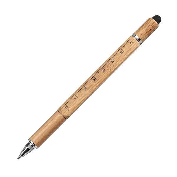Jorge eco-friendly Bamboo twist-action pen with stylus. Features a lined ruler... from ASI 84592 St Regis Group