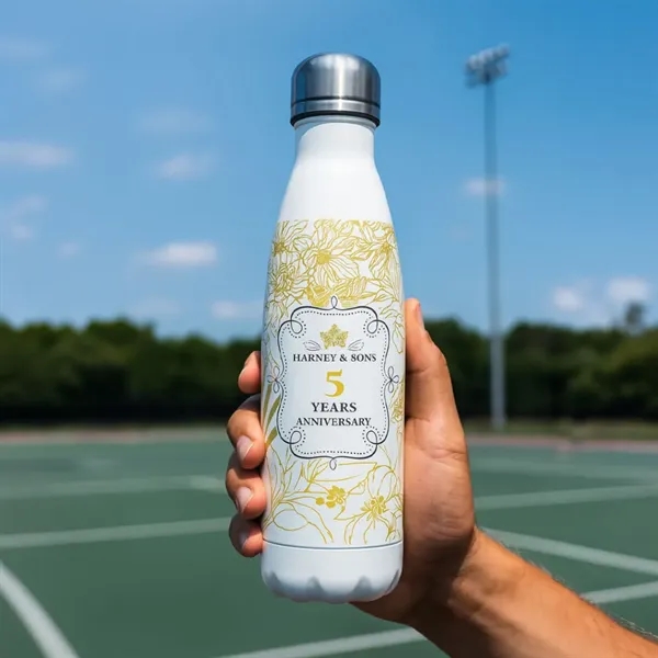 Single wall stainless steel water bottle with metallic color finish... from ASI 84592 St Regis Group